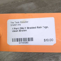 1 Part ONLY Braided Rein *vgc, clean
