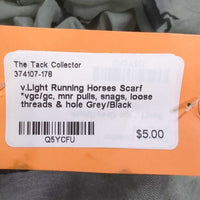 v.Light Running Horses Scarf *vgc/gc, mnr pulls, snags, loose threads & hole
