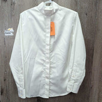 LS Show Shirt, attached snap collar *vgc, seam puckers
