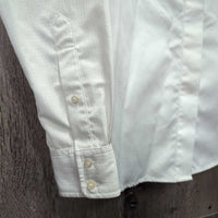 LS Show Shirt, attached snap collar *vgc, seam puckers
