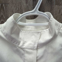 LS Show Shirt, attached snap collar *vgc, seam puckers

