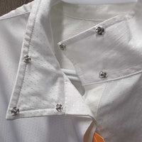 LS Show Shirt, attached snap collar *vgc, seam puckers
