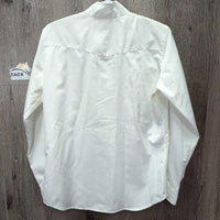 LS Show Shirt, attached snap collar *vgc, seam puckers
