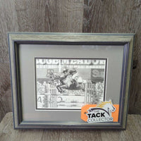 "All Clear" Spruce Meadows Show Jumping Pencil Drawing Print by Bernie Brown, Matted, Framed *vgc, chips, dusty
