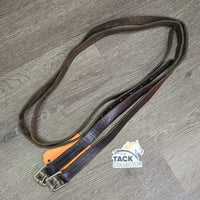 Soft Stirrup Leathers *gc/fair, clean, v.scraped, xholes, LOOSE stitching, uneven, older

