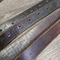 Soft Stirrup Leathers *gc/fair, clean, v.scraped, xholes, LOOSE stitching, uneven, older
