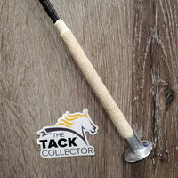 Dressage Whip, silver cap end *gc, stained, rubs, scrapes
