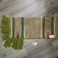 Woven Western Saddle Pad - Blanket, fringe *xc, clean, mnr dirt/stains
