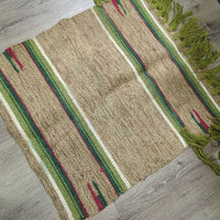 Woven Western Saddle Pad - Blanket, fringe *xc, clean, mnr dirt/stains
