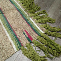 Woven Western Saddle Pad - Blanket, fringe *xc, clean, mnr dirt/stains
