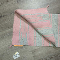 Thin Soft Woven Western Saddle Pad - Blanket *gc, clean, rubbed, snags, mnr pulled edges
