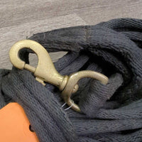 Thick Padded Cotton Web Lunge Line, loop handle *gc, mnr snags, dirt, hair & rubs, older?
