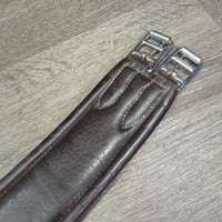 Padded Leather Girth, 1x els *gc, dirty, scrape, hairy edges, film, scratch, rubs, faded, stiff
