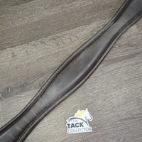 Padded Leather Girth, 1x els *gc, dirty, scrape, hairy edges, film, scratch, rubs, faded, stiff
