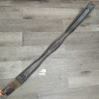 Padded Leather Girth, 1x els *gc, dirty, scrape, hairy edges, film, scratch, rubs, faded, stiff
