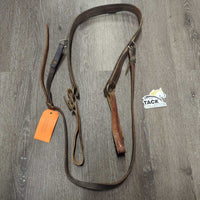 Eventer - Hunter Breastplate *fair, older, rusty, scrapes, mismatched straps, oxidized, dry, stiff, cut straps
