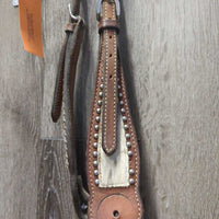 Headstall, Wide/Hide Cheeks *NO screws, NO Throat, gc, rubs, scrapes, slices
