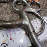 #202 LS Sweet Iron High Port Western Curb Bit, English Curb Chain *gc, clean, rust, mnr residue/dirt
