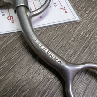 #202 LS Sweet Iron High Port Western Curb Bit, English Curb Chain *gc, clean, rust, mnr residue/dirt
