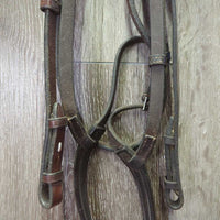 Rsd Leather Bridle, Flash, Braided *gc/fair, mismatched, scraped & chewed edges, tight keepers
