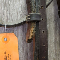 Rsd Leather Bridle, Flash, Braided *gc/fair, mismatched, scraped & chewed edges, tight keepers
