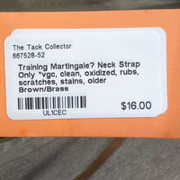 Training Martingale? Neck Strap Only *vgc, clean, oxidized, rubs, scratches, stains, older

