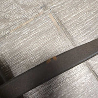 Soft Leather Draw Reins, loop ends *gc, clean, older, stains, mnr film, chewed? spot & scraped edges
