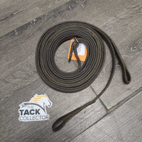 Soft Leather Draw Reins, loop ends *gc, clean, older, stains, mnr film, chewed? spot & scraped edges
