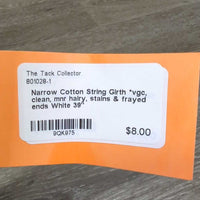 Narrow Cotton String Girth *vgc, clean, mnr hairy, stains & frayed ends
