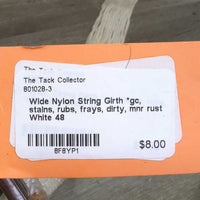 Wide Nylon String Girth *gc, stains, rubs, frays, dirty, mnr rust
