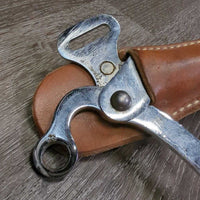 Soft Leather Covered Mechanical Hackamore *vgc, mnr stains, dirt, bubbled, scratches & rust
