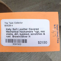 Soft Leather Covered Mechanical Hackamore *vgc, mnr stains, dirt, bubbled, scratches & rust
