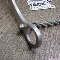 DECOR ONLY Mechanical Hackamore, sheepskin nose *gc/fair, twisted/sharp corners, stains, chewed sheepskin

