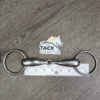 Thick Hollow Loose Ring Snaffle Bit *vgc, clean, mnr stains, scratches & residue
