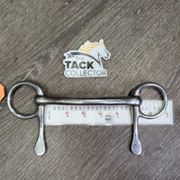 Curved Mullen Mouth Half Cheek Bit *gc, clean, scuffs, film, loose cheeks, stains, rubs
