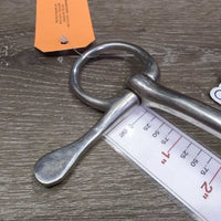 Curved Mullen Mouth Half Cheek Bit *gc, clean, scuffs, film, loose cheeks, stains, rubs
