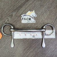 Curved Mullen Mouth Half Cheek Bit *gc, dirty, scuffs, residue, scratches, sloppy joints
