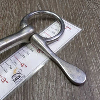 Curved Mullen Mouth Half Cheek Bit *gc, dirty, scuffs, residue, scratches, sloppy joints
