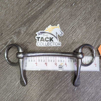 Curved Mullen Mouth Half Cheek Bit *gc, dirty, scuffs, residue, scratches, sloppy joints
