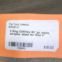 3 Ring Chiffney Bit *gc, stains, scrapes, slices
