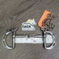 Jointed Kimberwick Bit, chain *gc, clean, residue, stains, scratches
