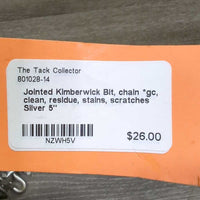 Jointed Kimberwick Bit, chain *gc, clean, residue, stains, scratches
