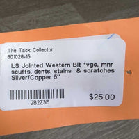 LS Jointed Western Bit *vgc, mnr scuffs, dents, stains & scratches
