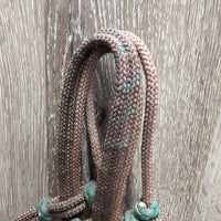 Nylon Rope Headstall, Yacht Rope Loop Reins, 5" Sweet Iron Wagon Wheel Gag Bit *vgc, clean, mnr stains
