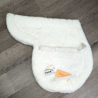 Fitted Thick Fleece & Quilt Hunter Saddle Pad *gc/fair, clean, dingy, clumpy, hair, underside rip, edge rubs
