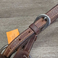 Western Showmanship Leather Halter, Chain Lead Shank, Bling *vgc, clean, rubs, scrapes, missing bling, edge rubs
