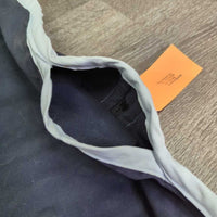Hvy Cotton Garment Bag, Zipper "F.E.Q 2002 Champ" *gc, older, hairy, faded, stains, marks
