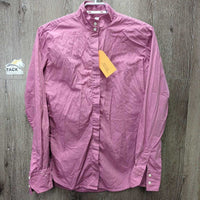 LS Show Shirt, 1 Button Collar *gc, puckers, crinkles, seam puckers, older
