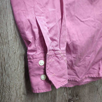 LS Show Shirt, 1 Button Collar *gc, puckers, crinkles, seam puckers, older
