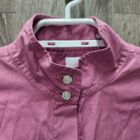 LS Show Shirt, 1 Button Collar *gc, puckers, crinkles, seam puckers, older
